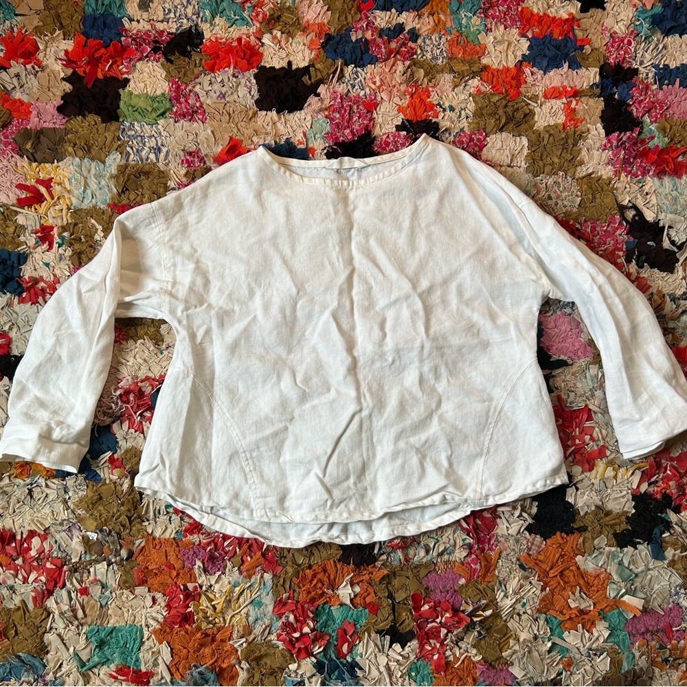 Elizabeth Suzann White Long Sleeve Top